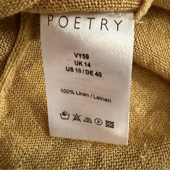 Poetry Golden Yellow Linen top - Picture 6 of 9